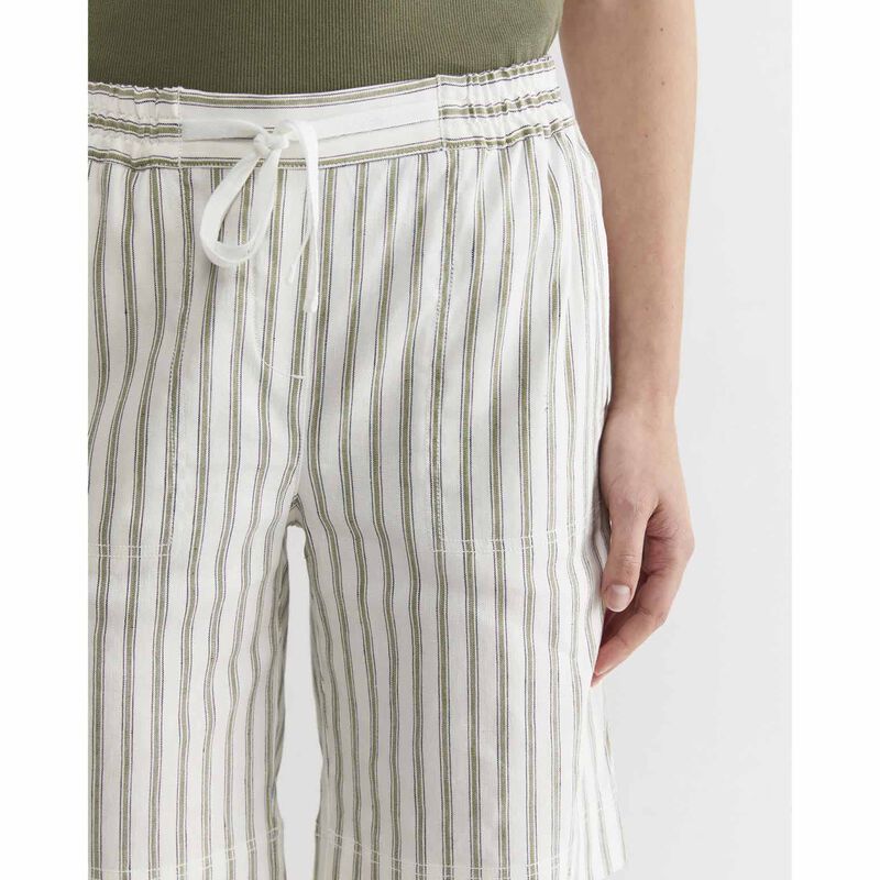 Sportscraft Rosa Stripe Linen Short image number 2